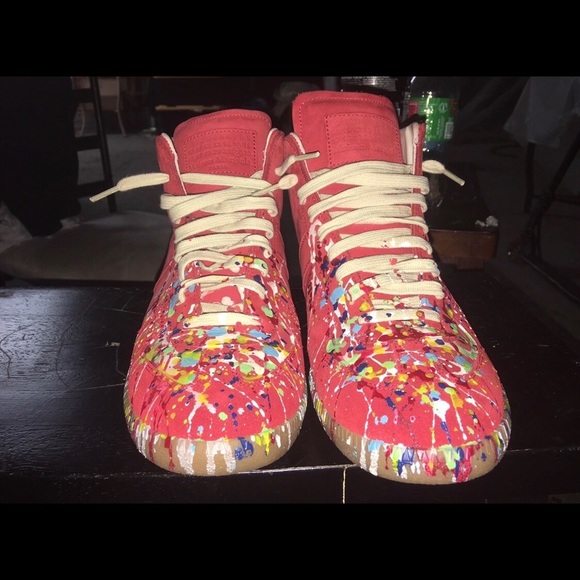 Mason Margiela Mid Top Paint Splatter - Picture 1 of 8